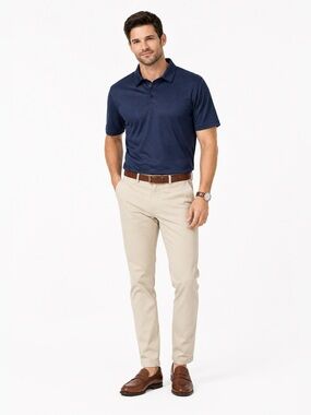 Greg Norman Collection Men's Dark Blue Polo Shirt